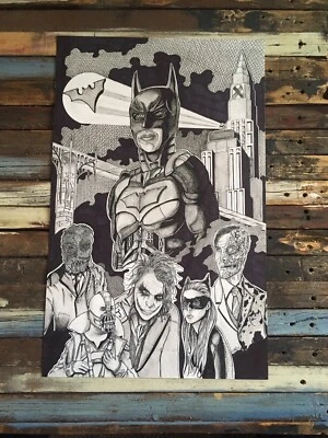 Плакат фильма БЭТМЕН Темный рыцарь и ДЖОКЕР ХУДОЖЕСТВЕННАЯ ПЕЧАТЬ - Изображение 1 из 3