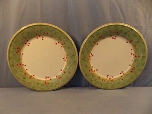 Lenox "Holiday Gatherings Damask" 2 Dinner Plates 11 3/8" - Picture 1 of 5