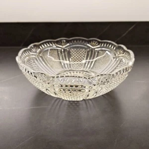 Vintage Clear Glass Serving Fruit Bowl 9" / 23cm / 1.9L - Picture 1 of 3