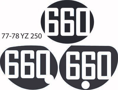 77 78 1977 1978 Yamaha YZ 250 400 YZ preimpreso matrícula fondo calcomanía  Foto 1 de 3