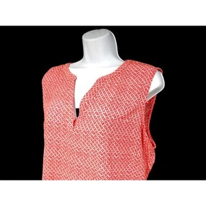 Adrianna Papell Pullover Bluse rot V-Ausschnitt ärmellos geschwungener Saum Damen Gr. XL - Bild 1 von 7