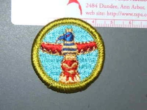 Insignia de mérito de Boy Scout tallado en madera aprox. '76-'02 3078M - Imagen 1 de 1