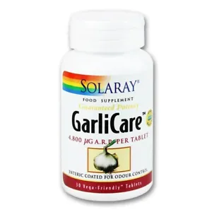 Solaray GarliCare 30 Vegan-Friendly Tablets - Picture 1 of 3