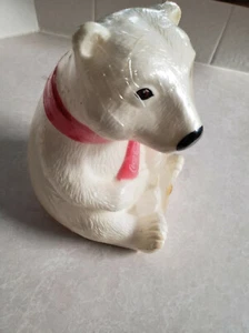  Vintage 1995 COCA-COLA POLAR BEAR COIN BANK 8.5" Coke Plastic Holiday - Sealed  - Picture 1 of 4