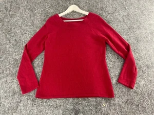Marisa Christina Sweater Women Large Red Wool Rabbit Hair Pullover Slim Fit N103 - Picture 1 of 8