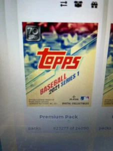 Topps 2021 MLB Premium Pack ~ 45 Digital Baseball Cards ~ NFT ~ MINT # 23,277 - Picture 1 of 1
