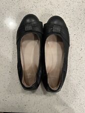 Dansko Lina Ballet Flat Comfy All Day Wear Black Leather Shoes Size 36 EU 5.5 US