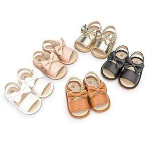 Shoes Baby Sandals Rubber Sole Girls Flat Walking Rubber Girl Newborn Non-Slip - Picture 1 of 16