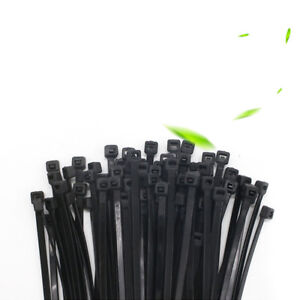 50pcs black nylon self-locking cable ties plastic wire straps 4.8*400/7.6*400mm