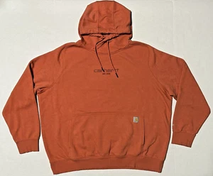 Carhartt Sweatshirt Womens XXL 2XL Pullover Hoodie Force Relaxed Fit Orange - Picture 1 of 11