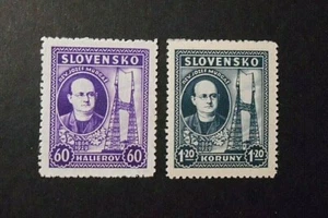GERMANIA  REICH 1939 SLOVAKIA Germany Protectorate" Murgas" 2V.Cpl set  MH* - Imagen 1 de 1