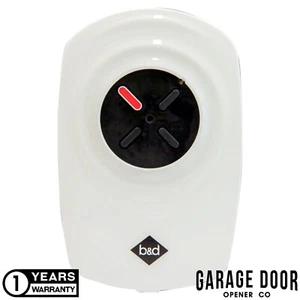 New B&D WTB-8 TriTran White Garage Door Remote Control Transmitter Wall Button - Picture 1 of 8