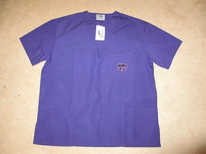 SCRUBS - SS Shirt - Purple - Kansas State Wildcats - Adar Uniforms - Large - NWT - Picture 1 of 5