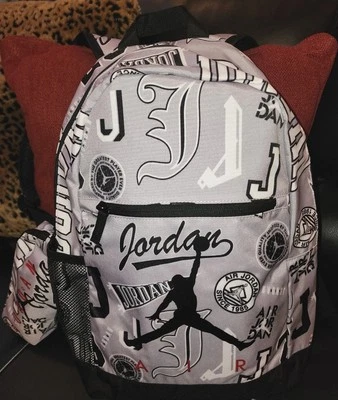 Nike Air Jordan Monogram Wolf Grey Jumpman Backpack SK8 Gym Bag Pouch Set NWT! - Image 1 of 4