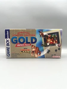 Nintendo Gameboy Pocket Special Limited Gold Super Pack with Donkey Kong Land - Bild 1 von 24