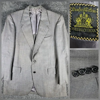 Abrigo Blazer Chaqueta 41R Abrigo Deportivo Lana Cuadros de Pastores Gris OXXFORD CLOTHES Para Hombre Foto 1 de 4
