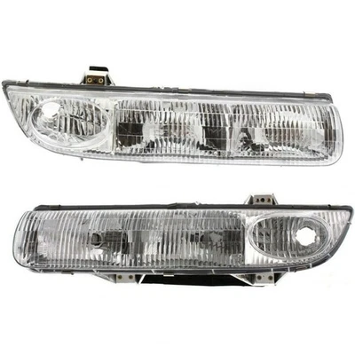 For 1996-1999 Saturn SL Pair Headlights Driver and Passenger Side - Bulbs Incl. - Image 1 of 3