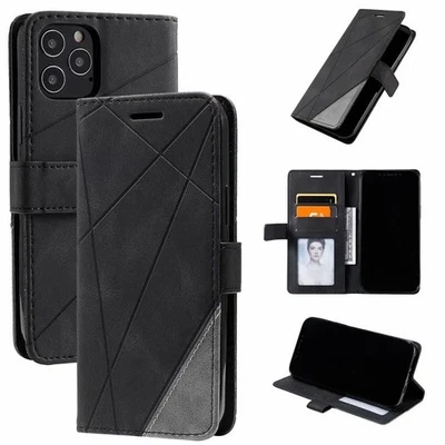 For Samsung Galaxy  S10e,S20 ULTRA  Wallet Case Black Leather Phone Cover - Image 1 of 4