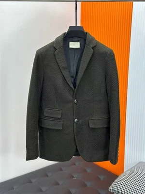 Gucci Classic Men's Thick Warm Casual Suit Jacket Black - Image 1 of 4