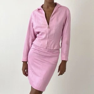 GIANNI VERSACE COUTURE SS 1999 Pink Silk Skirt Set - Picture 1 of 9