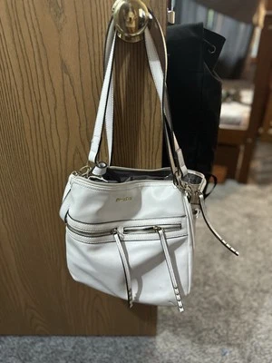 Bandolera/bolso de mano Franco Sarto blanco con múltiples bolsillos con cremallera Foto 1 de 3