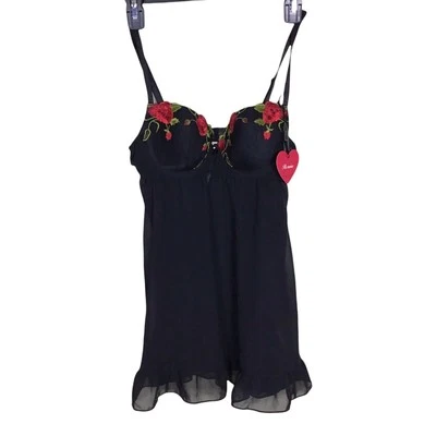 Sexy Camisón y Tanga Morgan Taylor Mujer De Colección Negro Transparente Babydoll Talla Sm nuevo con etiquetas Foto 1 de 4