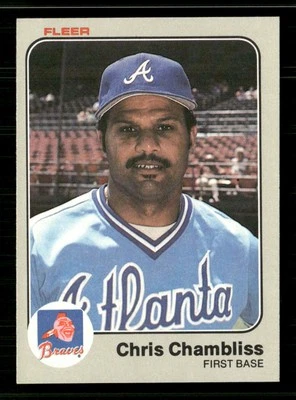 1983 Fleer #134 Chris Chambliss - Image 1 of 2
