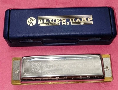 Hohner 532/20 MS A Arpa Azul Llave Armónica Hecho en Alemania Instrumento ENVÍO GRATUITO Foto 1 de 4