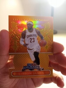 LEBRON JAMES 2014-15 EXCALIBUR CRUSADE ORANGE DIE-CUT 08/60 Mint or Better Rare 