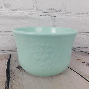 Vintage Pfaltzgraff FTDA Bowl USA 5” Wide - Pale Blue W/ Flower Design - Picture 1 of 17