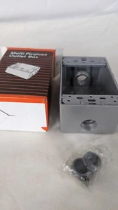 BWF TEDDICO B5 1/2" 3HL 1-GANG WEATHERPROOF OUTLET BOX - Picture 1 of 6