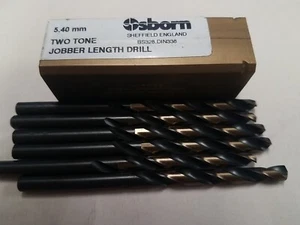 5.40mm jobber length drill bits HSS, 1 Box Of 6 Pcs. - Picture 1 of 3