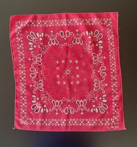 Vintage Elefant Kofferraum rot Paisley Bandana schnelle Farbe 100 % Baumwolle - Bild 1 von 4