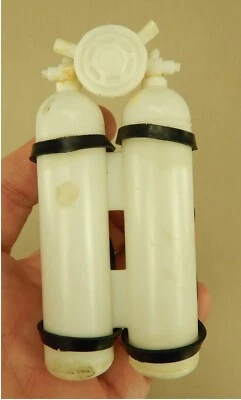 De colección 1969 Hasbro GI Joe #7940 Shark's Surprise tanques de oxígeno blanco C5 Foto 1 de 4