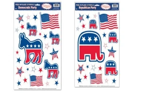 Patriot Window, Mirror, Glass, Wall Clings Democratic Republican - Picture 1 of 6
