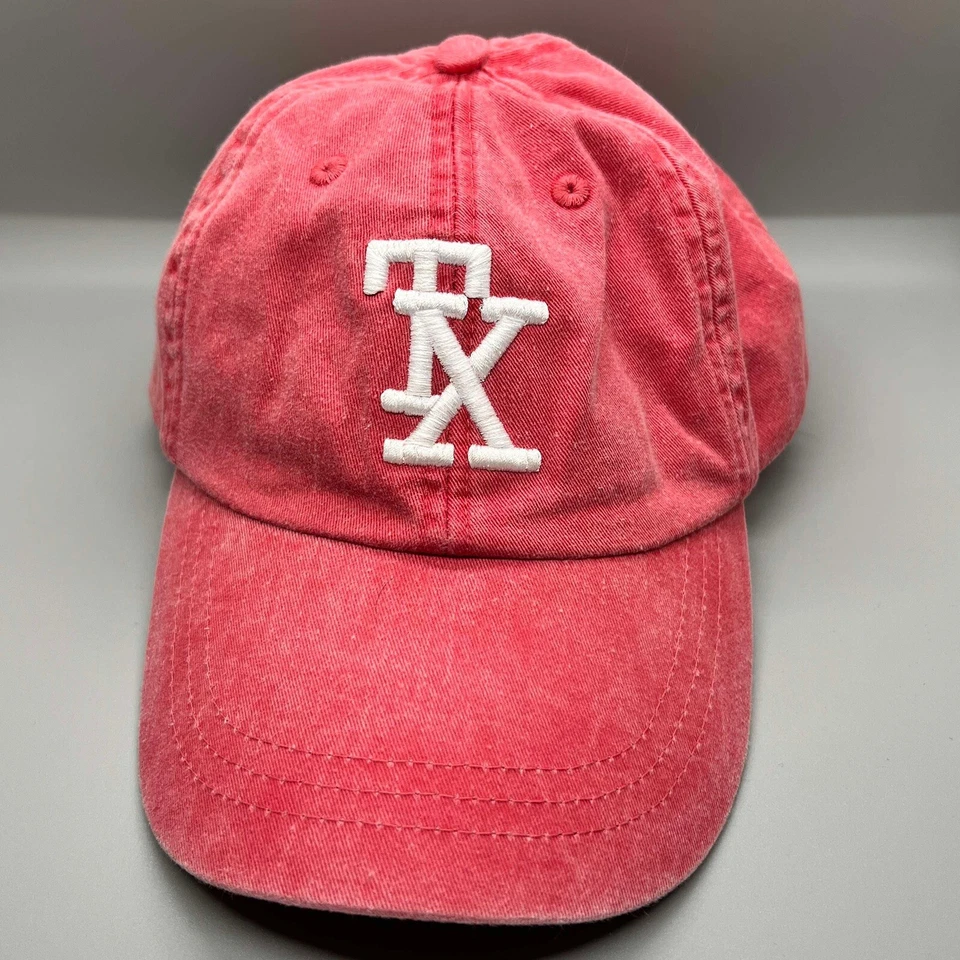 Gorra Barefoot Texas con correa roja ajustable bordada correa de cuero para hombre Foto 1 de 4