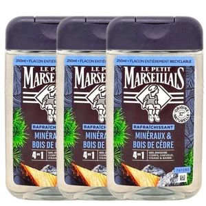 Le Petit Marseillais Duschgel Zedernholz & Mineralien 3 x 250 ml – Pflegende Fri - Bild 1 von 6