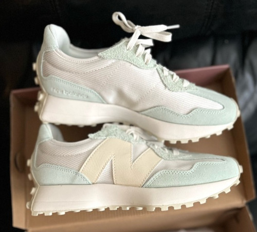 Scarpe sneakers casual donna NEW BALANCE 327 bianco leggero come nuove scamosciate taglia 6 5