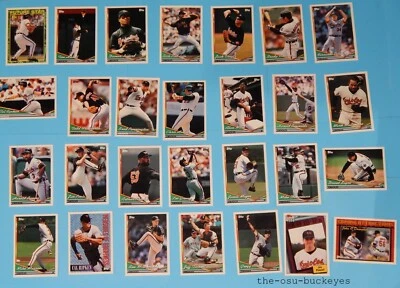 Juego de 28 cartas del equipo Topps Baltimore Orioles 1994 Ripken McDonald Anderson Mussina Foto 1 de 4