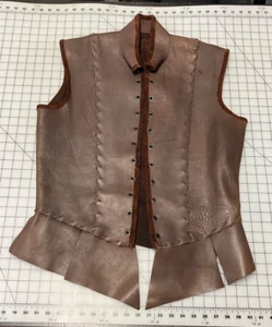 16th - 17th Century, Elizabethan Repro Leather Doublet, Unworn! - SZ XL - Imagen 1 de 21