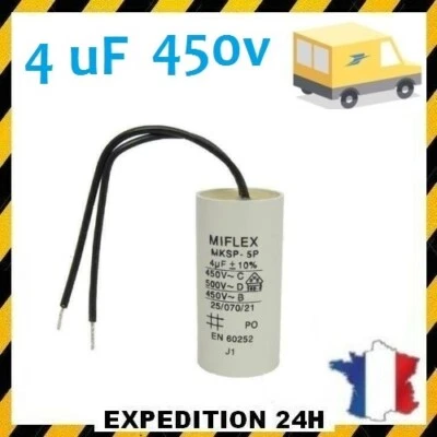 Condensateur de démarrage 4uF/4µF/4UF moteur volet roulant Bubendorff