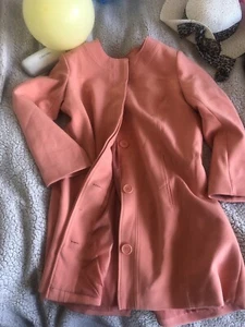Long Jacket In Stunning Coral Colour, Be Daring And Wear On Own With Heels!! - Picture 1 of 8