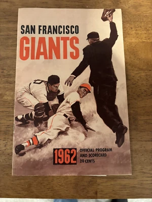 Vintage 1962 Pittsburgh Pirates vs. San Francisco Giants    Official Program - Image 1 of 3