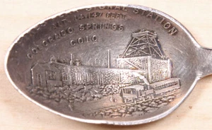 Cuchara de recuerdo de plata esterlina Pikes Peak Signal Station Colorado Springs X455C - Imagen 1 de 6