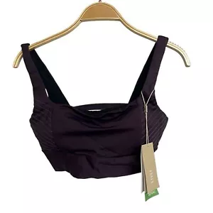 New Live! Activewear Sense Pro Fleece Sports Bra Purple - Picture 1 of 3