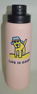 Life Is Good Edelstahl rosa Trinkflasche Rakete am Strand - Bild 1 von 5