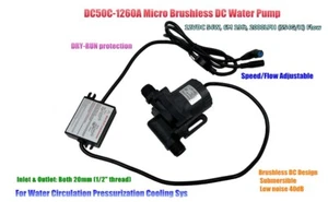 5-12V Micro Brushlee DC Water pump Small Water Cycle SYS,6M 2100L/H Submersible - Picture 1 of 15