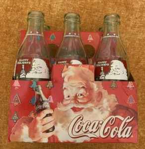 Coca-Cola Soda Bottle 1994 Comm. Christmas Happy Holidays Coke 6 pack w/carrying - Picture 1 of 12