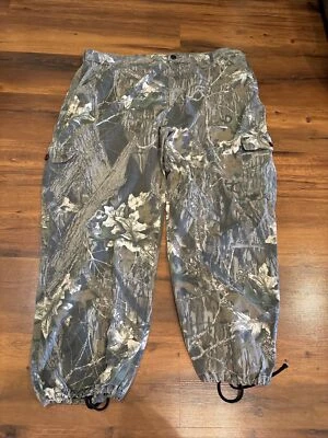 Vintage Jerzees Outdoors Camo Mossy Oak Adjustable Cargo Pants Mens XXXL 42-46 - Image 1 of 4