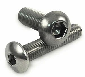 M8 M10 M12 Galvanised STEEL SOCKET BUTTON DOME HEAD ALLEN SCREW BOLTS GRADE 10.9 - Picture 1 of 1